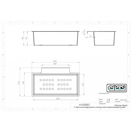 Коландер Elleci AVI03001